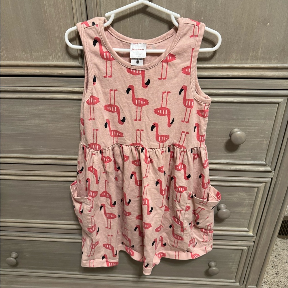 Hanna Andersson Pink Flamingo Print Dress